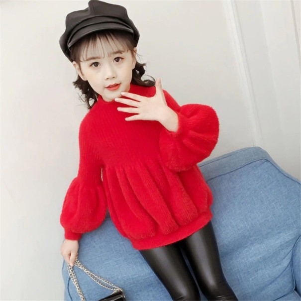 Mädchenpullover L635 rot 3