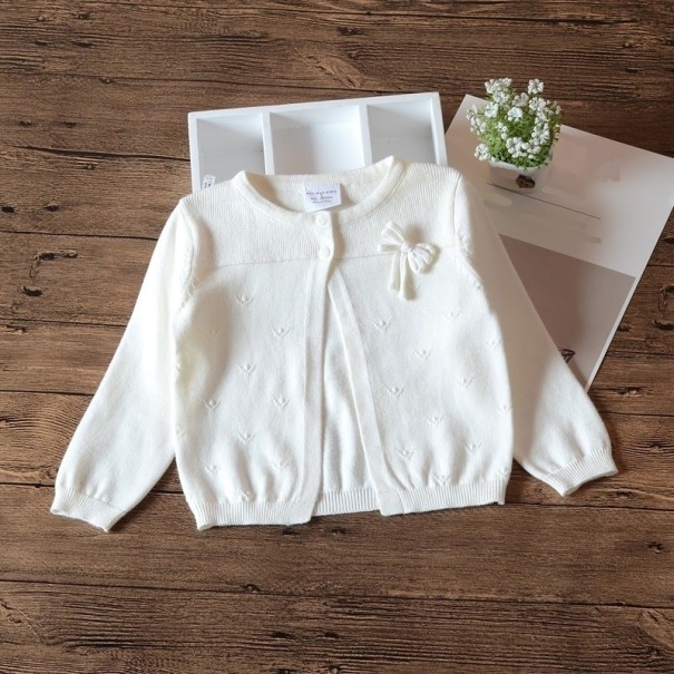 Mädchenpullover L657 weiß 18-24 Monate