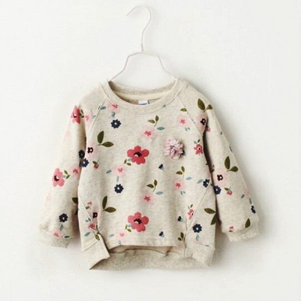 Mädchenpullover mit Blumen 7