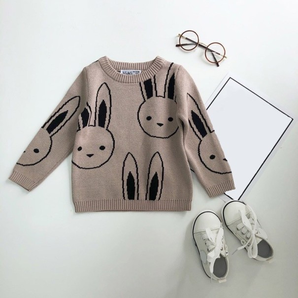 Mädchenpullover mit Hasen L599 6 B