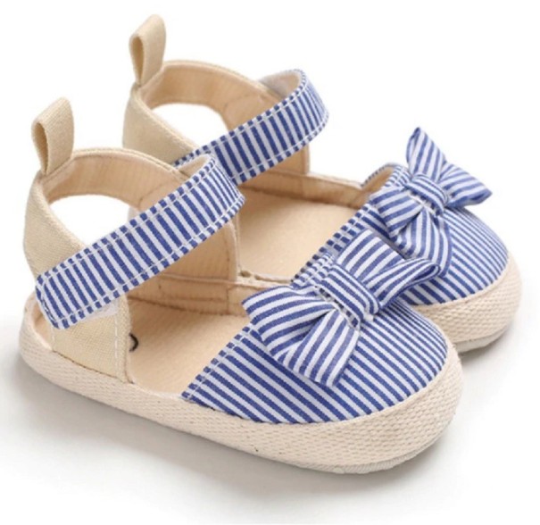 Mädchensandalen mit Streifen blau 6-12 Monate