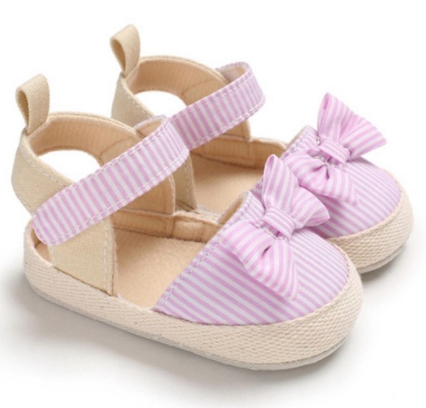 Mädchensandalen mit Streifen rosa 0-6 Monate