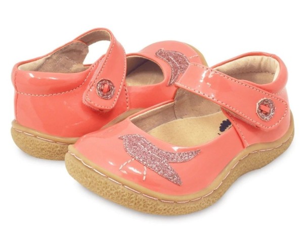 Mädchensandalen mit Vogel orange 20