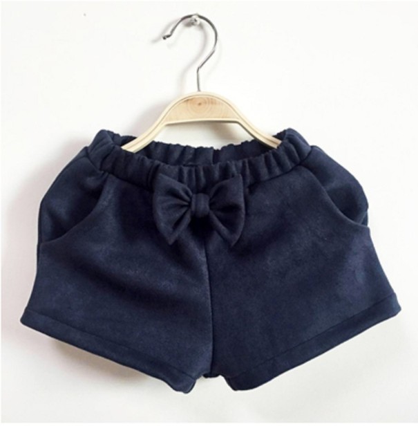 Mädchenshorts mit Schleife J885 blau 3