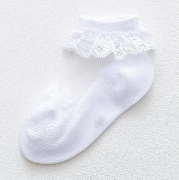 Mädchensocken mit Rüschen hellblau 0-2 Jahre