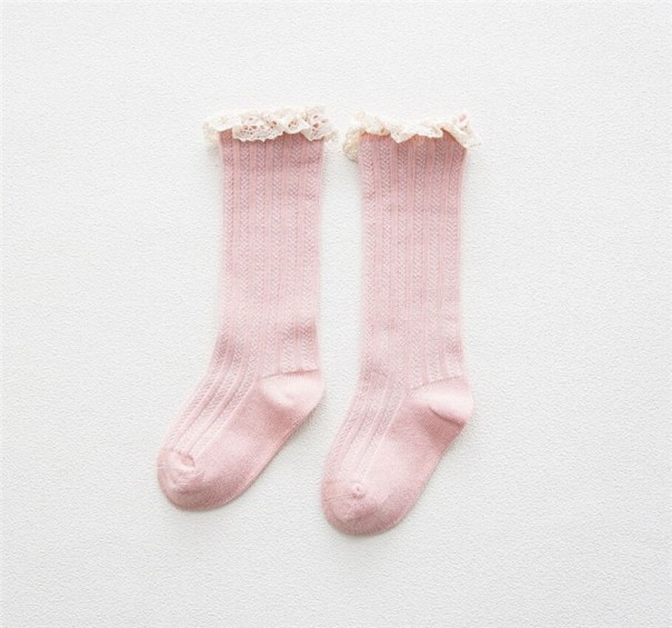 Mädchensocken mit Rüschen rosa 5-8 Jahre