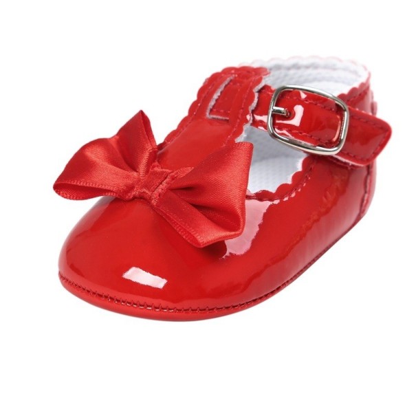 Mädchenstiefel aus Lackleder rot 12-18 Monate
