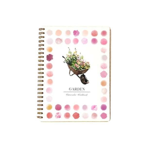Magische aquarel kleurboeken tuin 16,5 × 23 cm spiraalblok met wateractivatie voor tekenen, kleuren en ontspanning 1