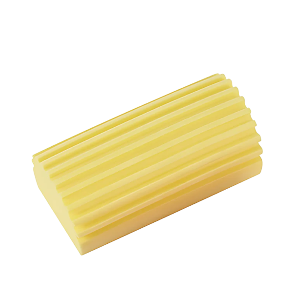 Magische PVA-spons voor het reinigen van stof op jaloezieën, glas, leuningen, groeven en badkamers. Sterke waterabsorptie, herbruikbare spons. geel