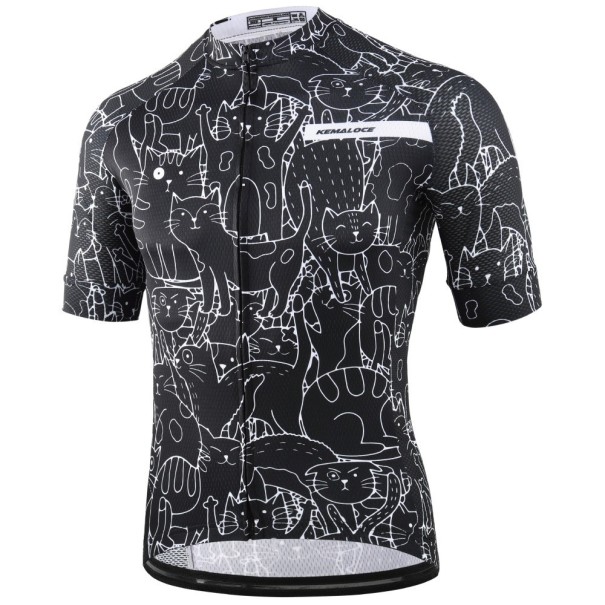 Maglia da ciclismo unisex P3766 nero XS