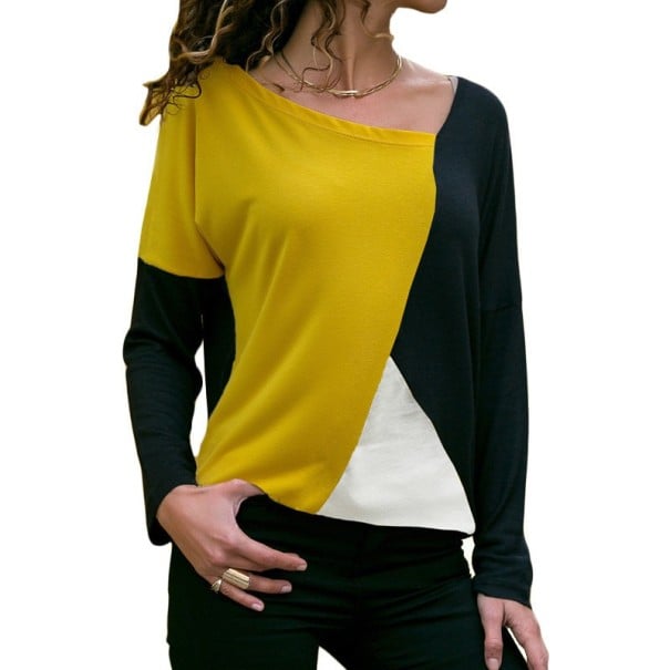 Maglietta colorata da donna con maniche lunghe M 3