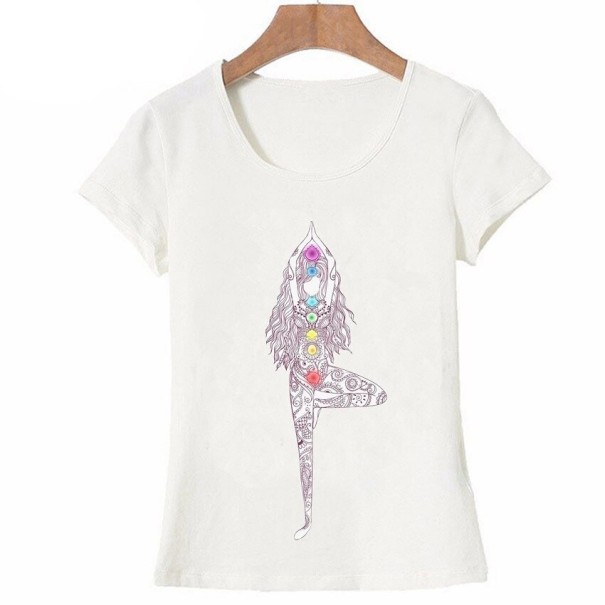 Maglietta da donna con motivi di yoga XS 5