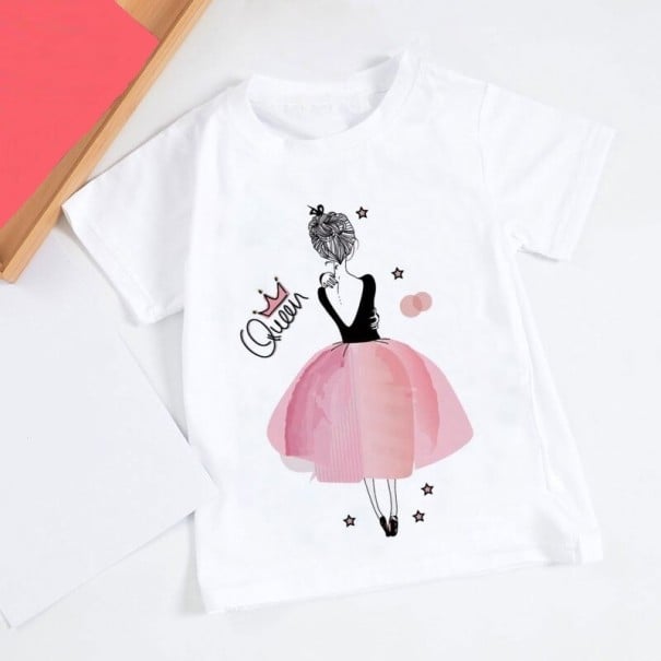 Maglietta da ragazza B1494 bianco 18-24 mesi A