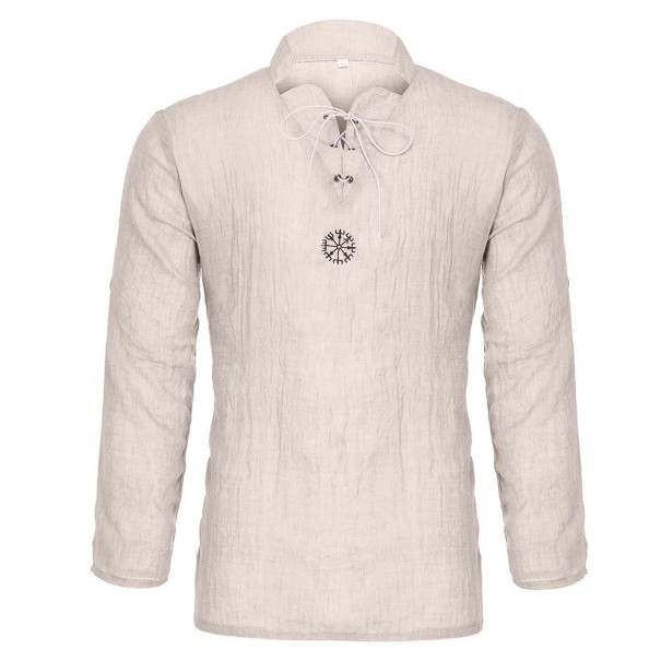 Maglietta da uomo a maniche lunghe T2243 beige 4XL