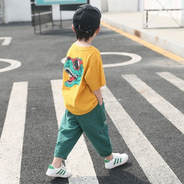 Maglietta e pantaloni da ragazzo L1597 giallo 4 B