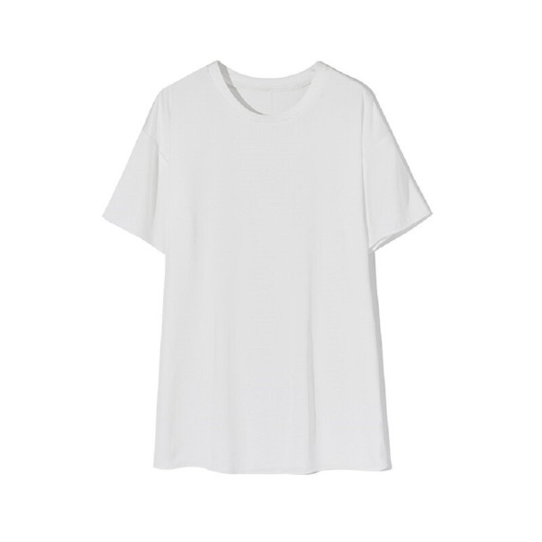 Maglietta oversize da donna A1330 bianco S