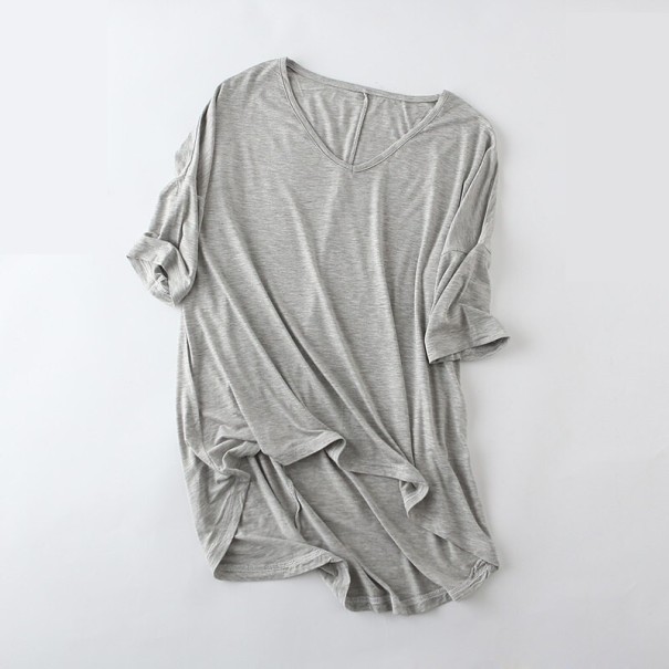 Maglietta oversize da donna B377 grigio