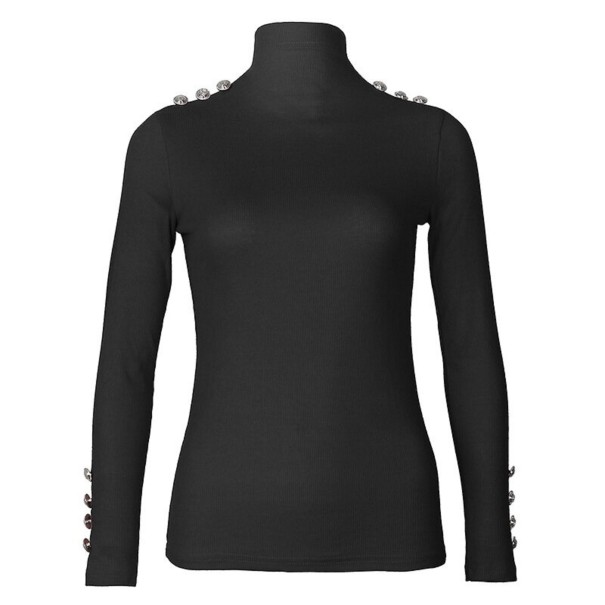 Maglione a collo alto A2183 nero XS