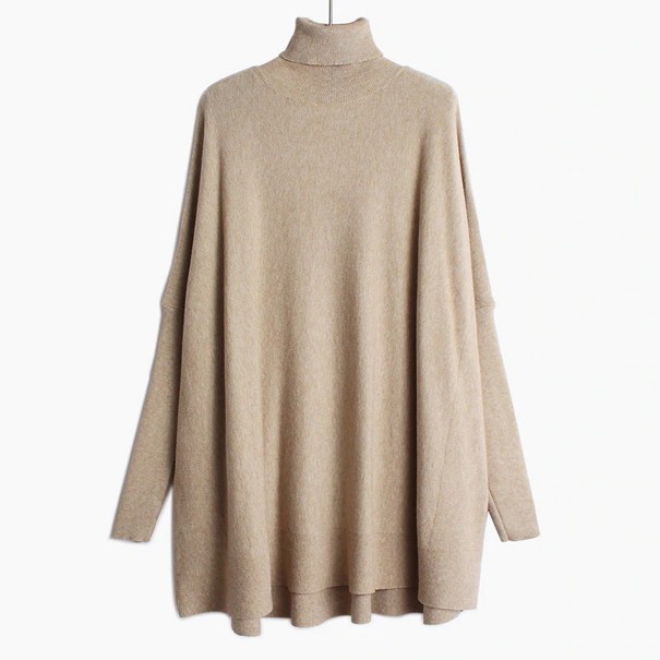 Maglione a collo alto A2346 beige