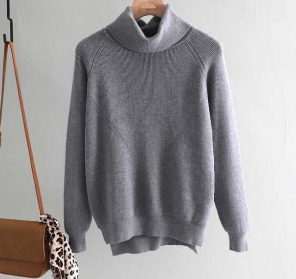 Maglione a collo alto A2964 grigio