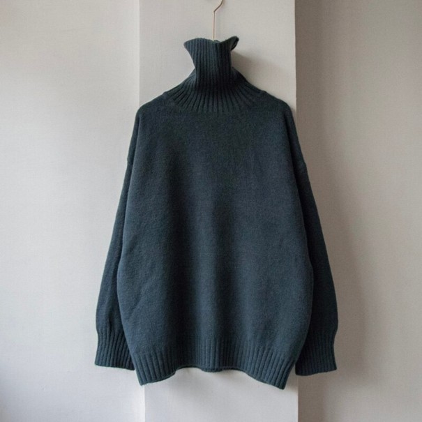 Maglione a collo alto da donna G299 blu