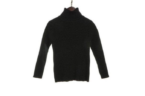 Maglione a collo alto per bambini L643 nero 5