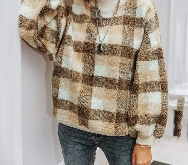 Maglione a quadri da donna L 2