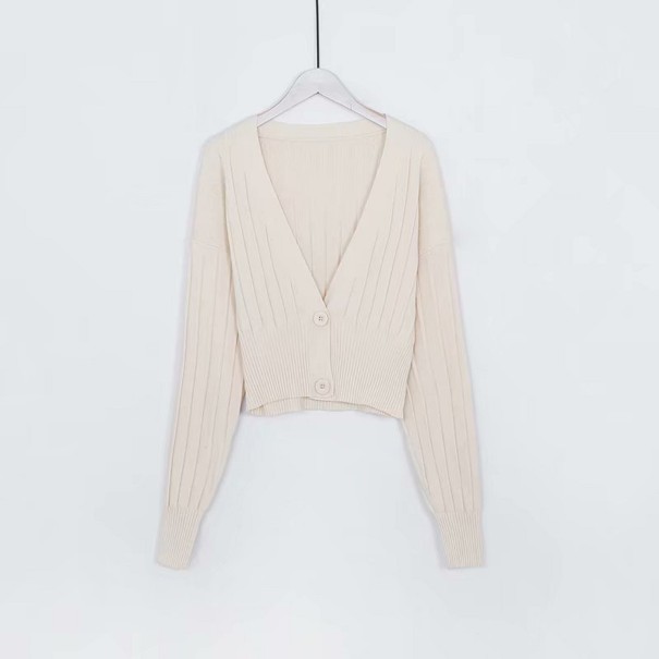 Maglione corto da donna G270 crema M