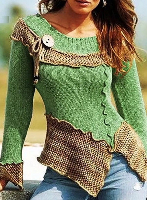 Maglione da Donna A2345 verde L
