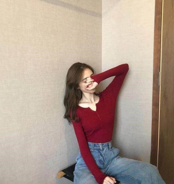 Maglione da Donna A2935 bordeaux