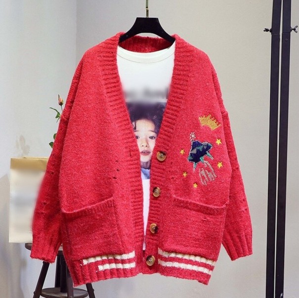 Maglione da Donna A2959 rosso