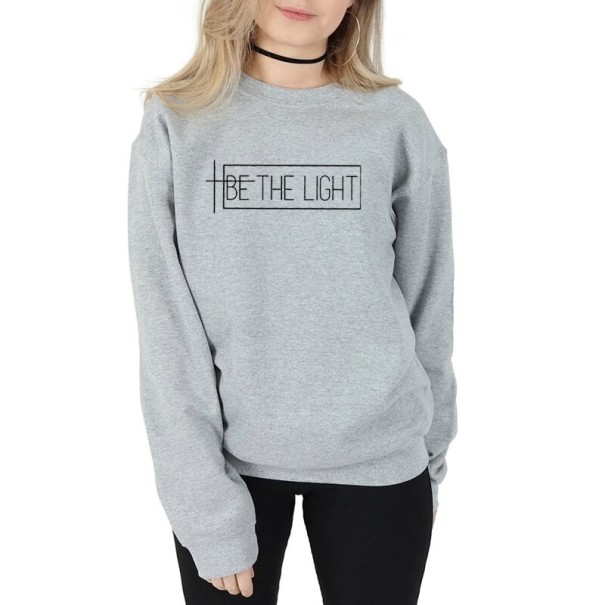 Maglione da donna con stampa grigio XXL