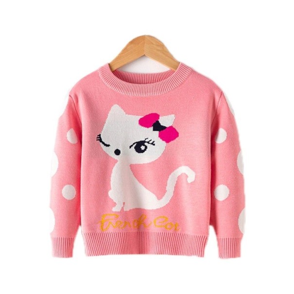 Maglione da Ragazza L615 rosa 5