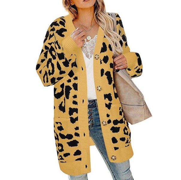 Maglione lungo da donna G412 giallo XL