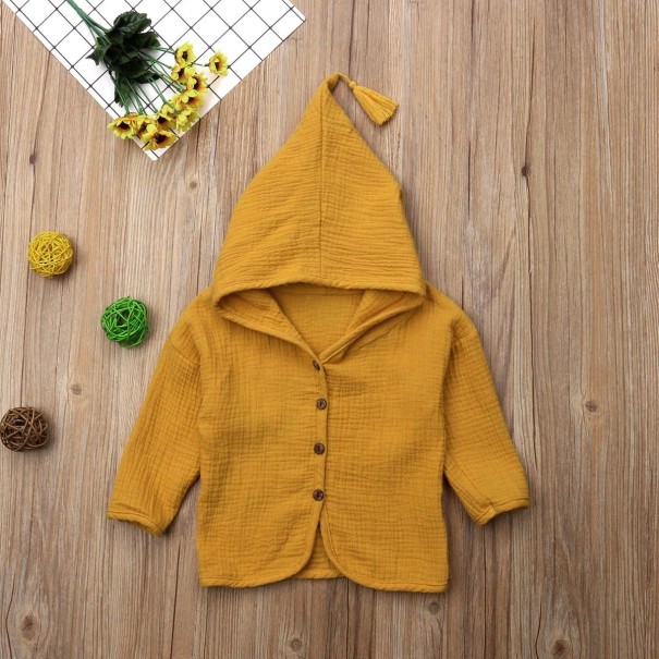Maglione per bambini con bottoni L571 giallo scuro 6