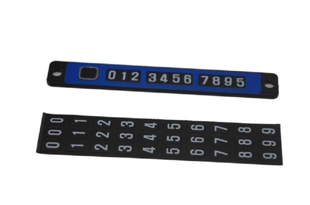 Magneetstrip voor telefoonnummer in de auto 4