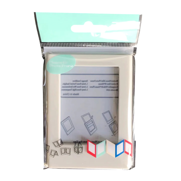 Magneettinen Polaroid-valokuvakehys 8,8 x 6,3 cm Pieni akryylinen valokuvakorttikehys Läpinäkyvä minivalokuvakehys pöydälle valkoinen