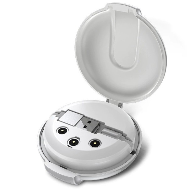 Magneettinen sisäänvedettävä USB-kaapeli K636 valkoinen