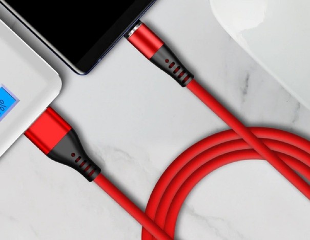 Magneettinen USB-kaapeli K633 punainen 2