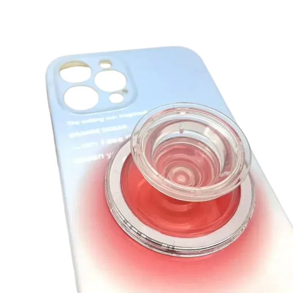 Mágneses összecsukható telefontartó 5,7 cm, kompatibilis a MagSafe iPhone Mac Samsung univerzális forgatható mobiltartóval átlátszó