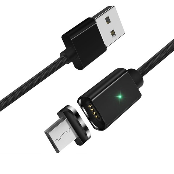 Mágneses USB adatkábel K442 fekete 1 m 1