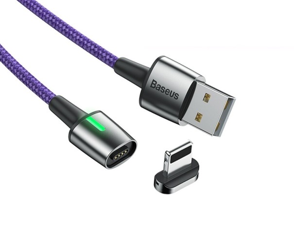 Mágneses USB adatkábel lila 1