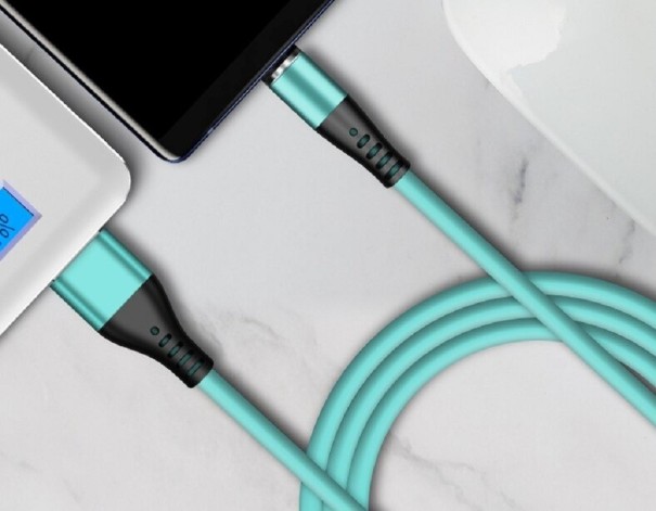 Mágneses USB kábel K633 türkiz 3