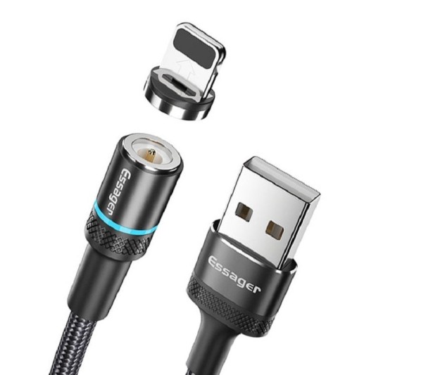 Mágneses USB töltőkábel fekete 1