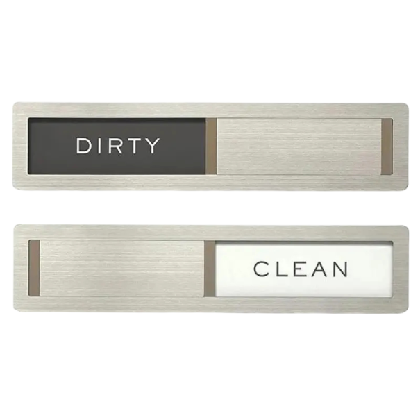 Magnet für Geschirrspüler 18,3 x 4,1 cm Orotierbarer Magnet mit den Aufschriften "CLEAN" und "DIRTY" zur Kennzeichnung des Geschirrspülerstatus 1