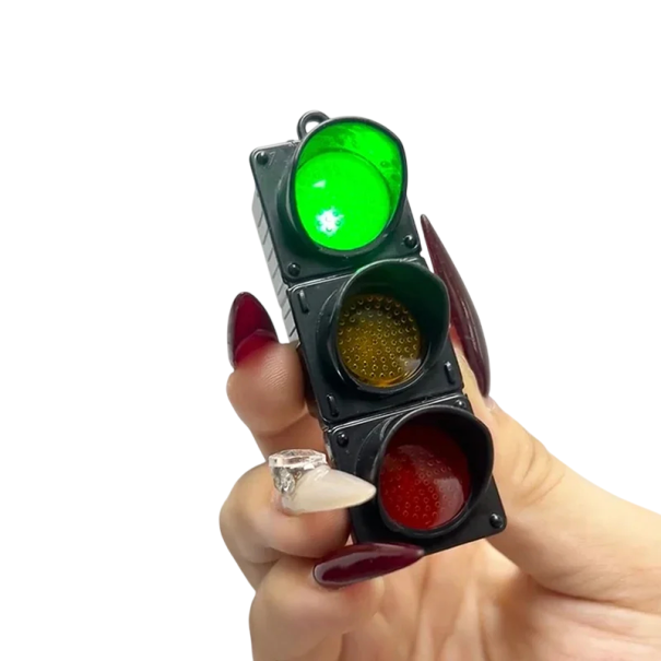 Magnet semafor svítící LED dekorativní magnetka červená žlutá zelená plastový design na lednici kuchyně kancelář 1