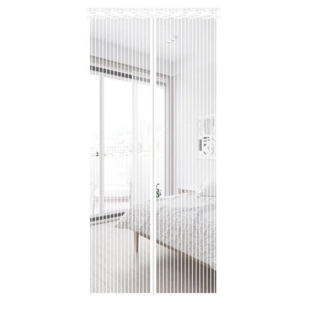 Magnetic Insect Screen for Doors 210 x 80 cm Insect Curtain with Magnetic Closures Mosquito Net white