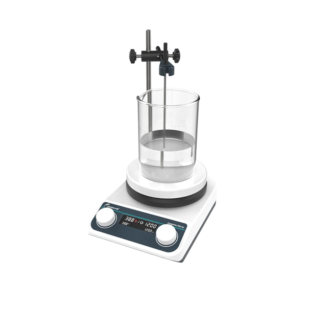 Magnetická míchačka HS5C s topnou deskou Teplota do 280 °C a 200 až 1500 ot/min Deska 135 mm s keramickou vrstvou Bílá Do laboratoře 1