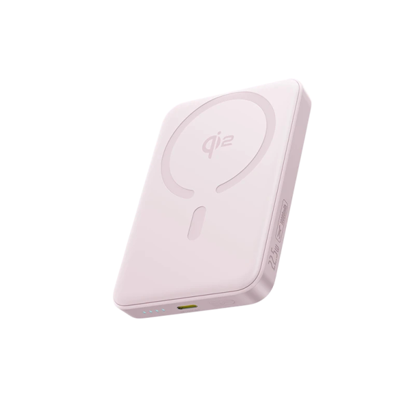 Magnetická powerbanka Qi2 S bezdrátovým nabíjením 15 W a výstupem USB-C 22,5 W 10 000 mAh Na telefon i sluchátka a cestování růžová