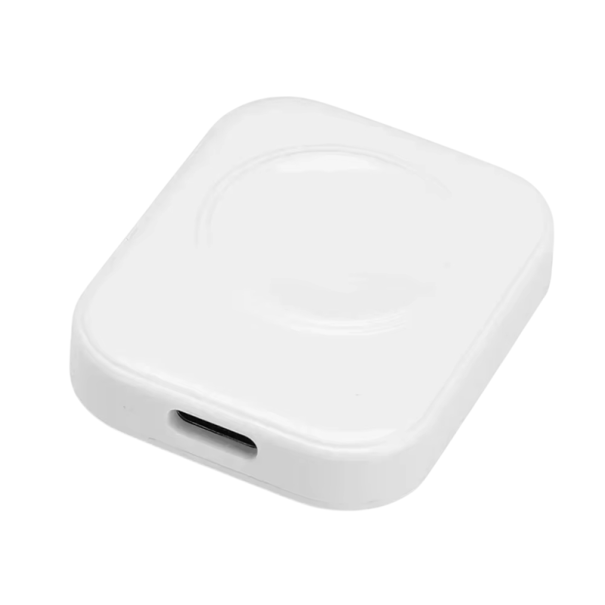 Magnetická rychlonabíječka pro Apple Watch s Lightning konektorem 5V/1A, kompatibilní s Series 1-9, bezpečné nabíjení bez zahřívání bílá